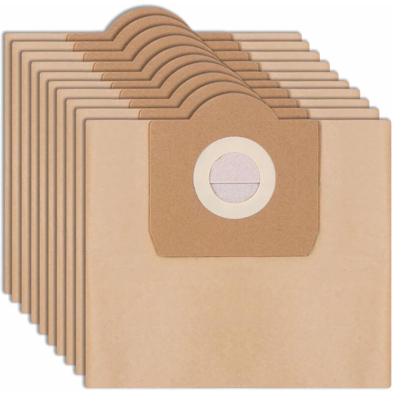Zestaw 10 papierowych worków do odkurzacza Karcher WD3 – Kompatybilne z WD3 Premium, worki zamienne do odkurzaczy na sucho i mokro, wysoka pojemność