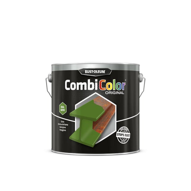 Peinture antirouille COMBICOLOR - vert herbe RAL 6010 - 2,5 L - RUST-OLEUM