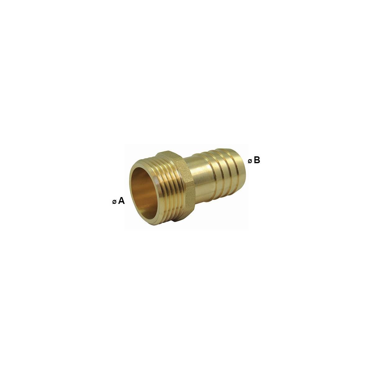 Raccord Cannelé Tuyau Barbillon Laiton 90° Coude 10 Mm Barbelé à 1/4 PT Mâle