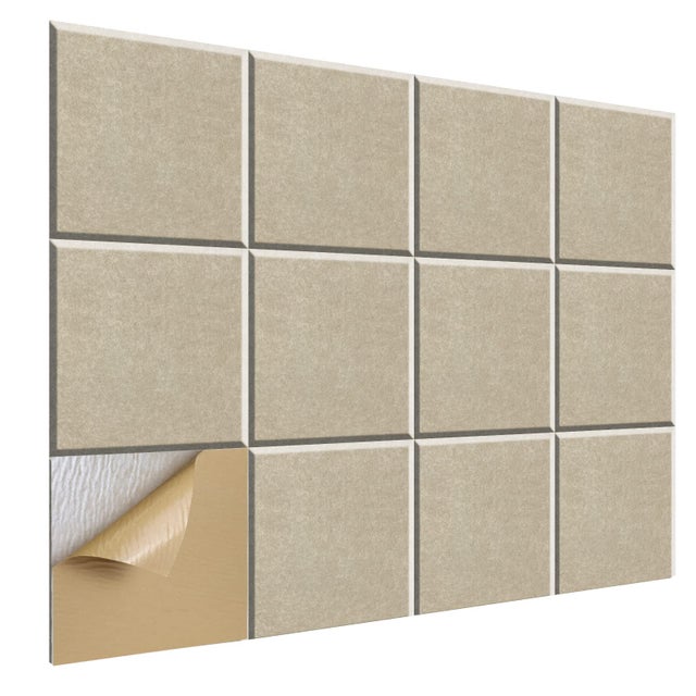 Pannelli acustici autoadesivi da 12 pezzi, pannelli in schiuma acustica ad alta densità, pannelli fonoassorbenti, pannelli per trattamento acustico
