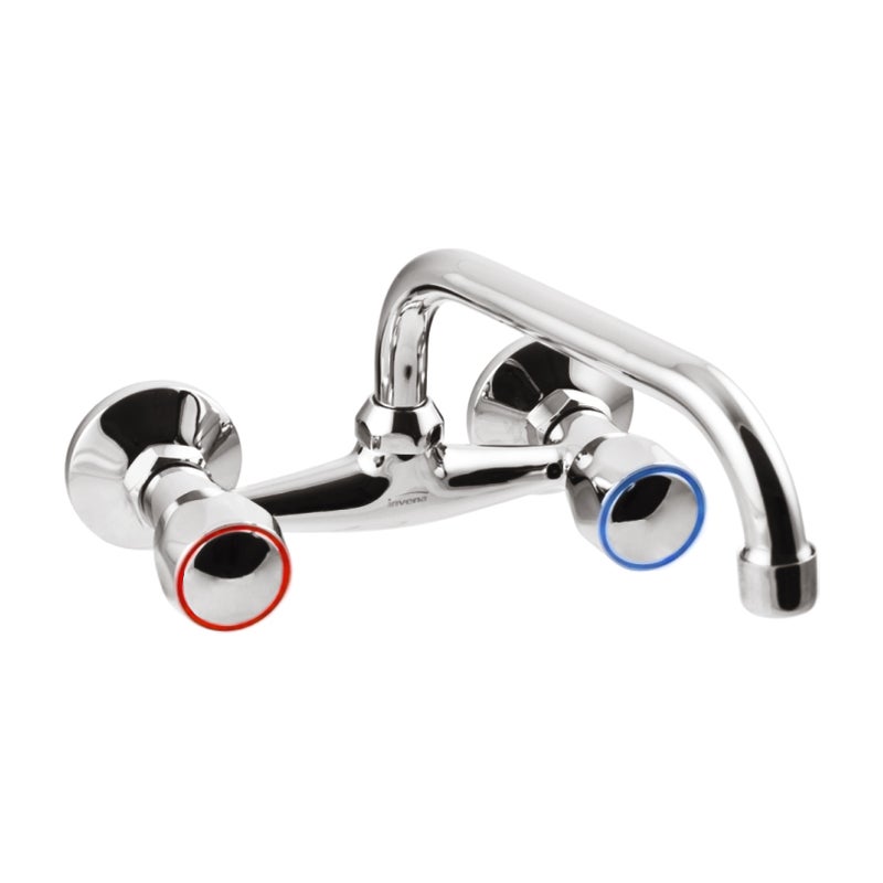 Bateria Kuchenna Ścienna z Wylewką Typu „U” 200 mm Invena Modena Srebrny