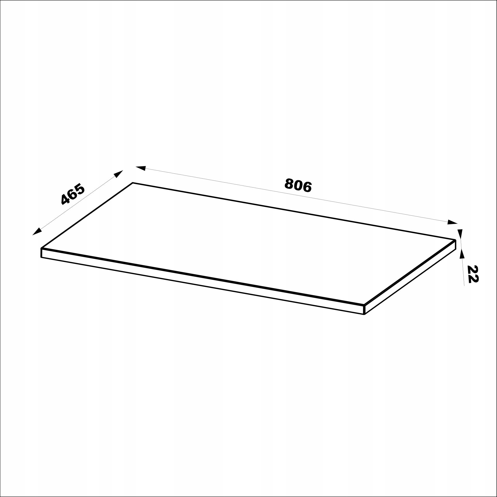 Szafka łazienkowa STELLA 80 cm orzech z czarnym blatem wisząca ryflowana - 4