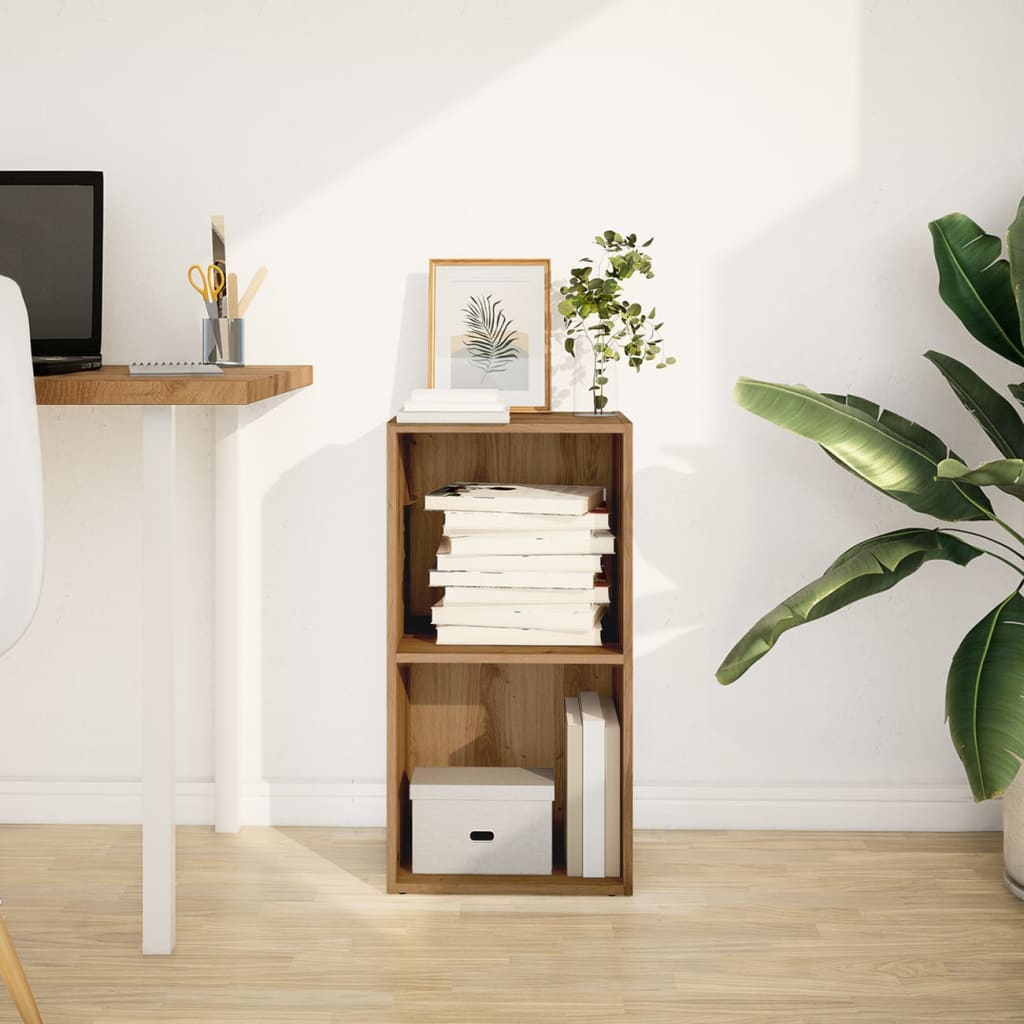 Bibliothèque | Armoire de livres | Meuble de Rangement chêne artisanal 40x30x77 cm bois d'ingénierie CFW799984 - 3