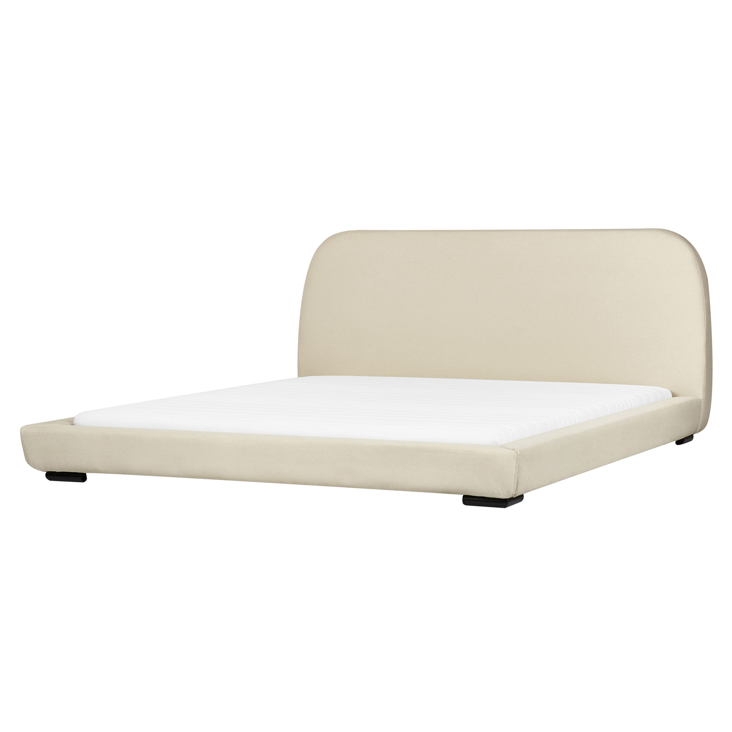 Beliani - Letto Ad Acqua Velluto Avallon 140 X 200 Cm Nero