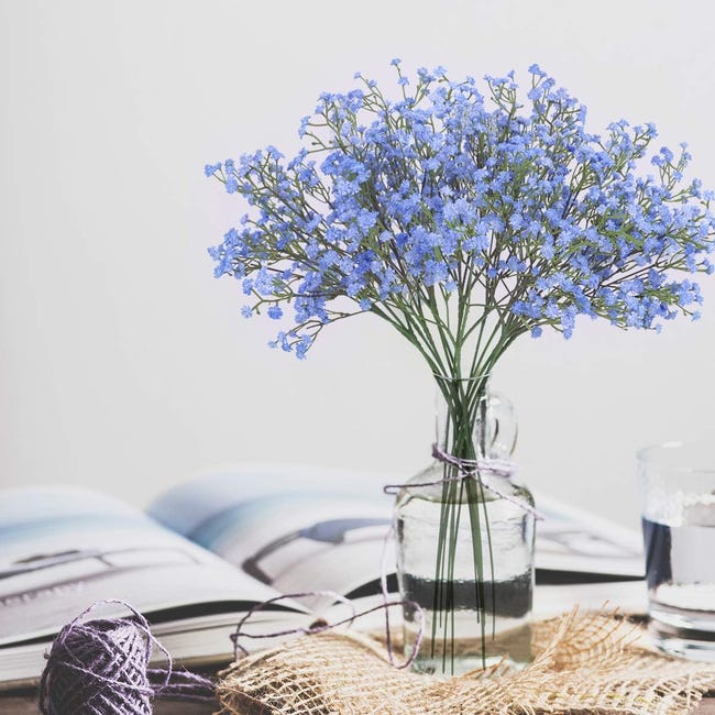 Gypsophila Fiori Artificiali – Bouquet Di Velutina In Plastica, 12 Steli, Per Decorazioni Matrimonio E Casa