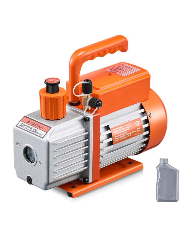 Pompe à Vide 5 CFM,SucceBuy Palettes Rotatives Un Étage CVC,Kit Courant Alternatif R134a,R22,R410a,Dégazage Résine