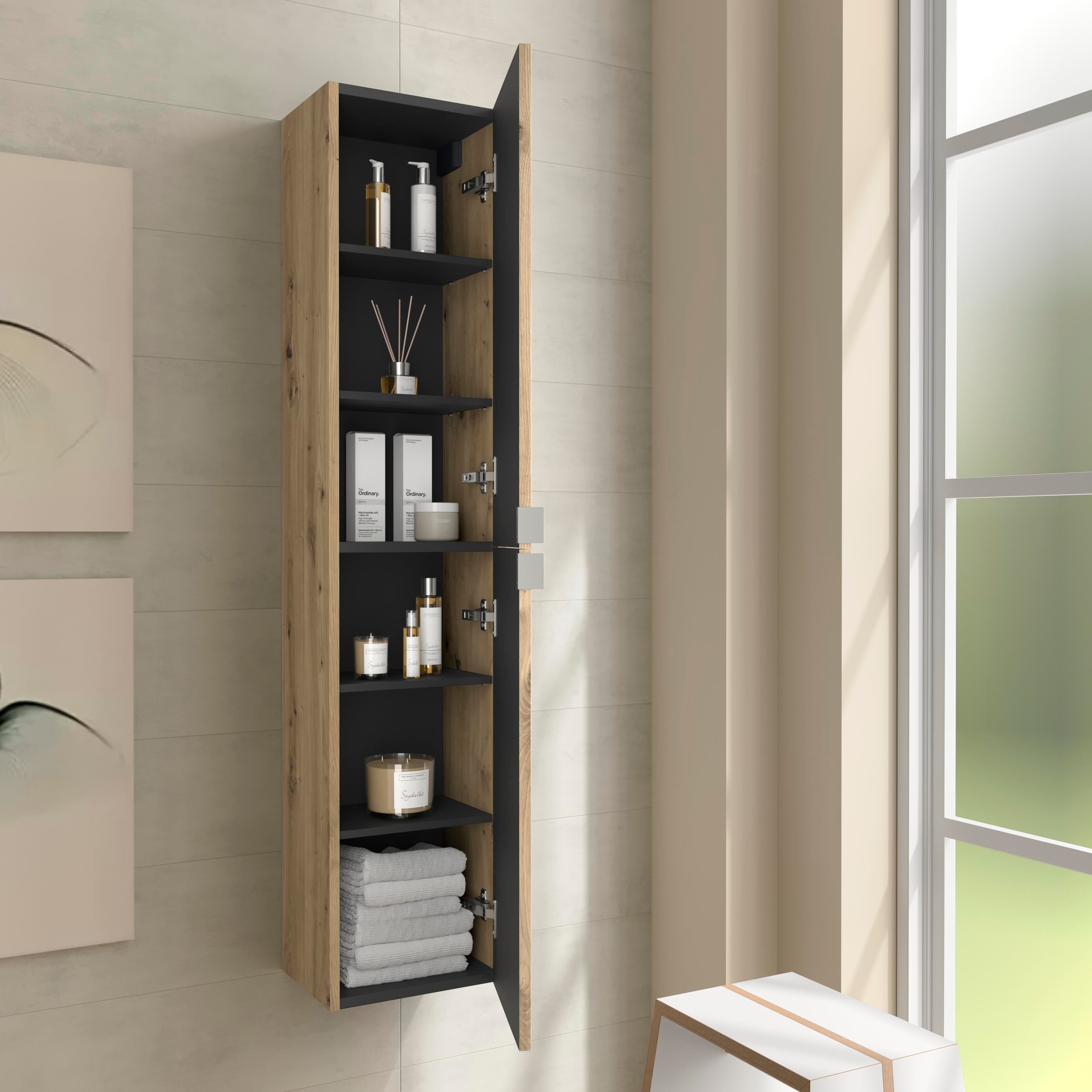 Colonna da bagno KIRA Rovere 30cm - 2