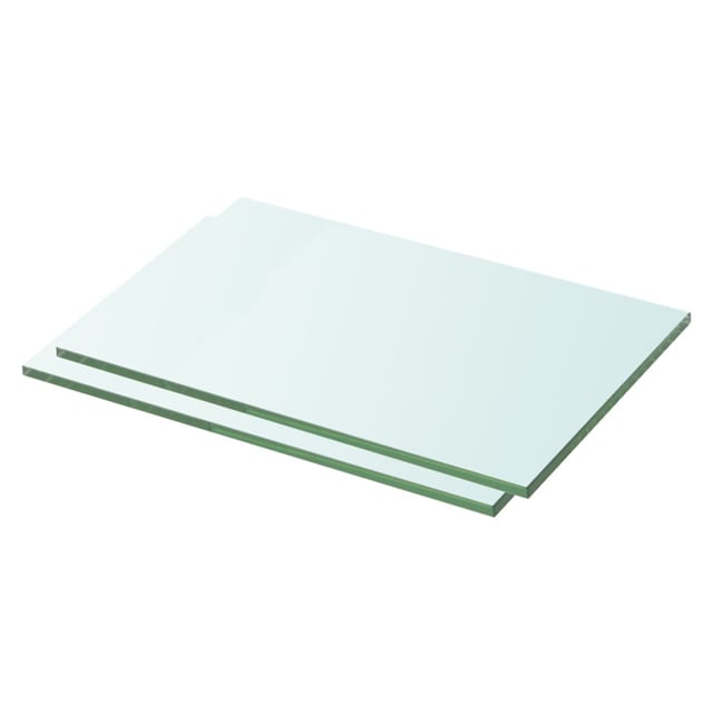 Pannelli per ripiani 2 pz. Vetro trasparente 30 x 15 cm