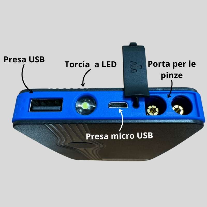 Goodyear Jump Starter Avviatore di Emergenza 8000 mAh Multifunzione, al Litio, per Auto a Benzina e a Diesel fino a 2500cc, Funzione Power Bank - 4