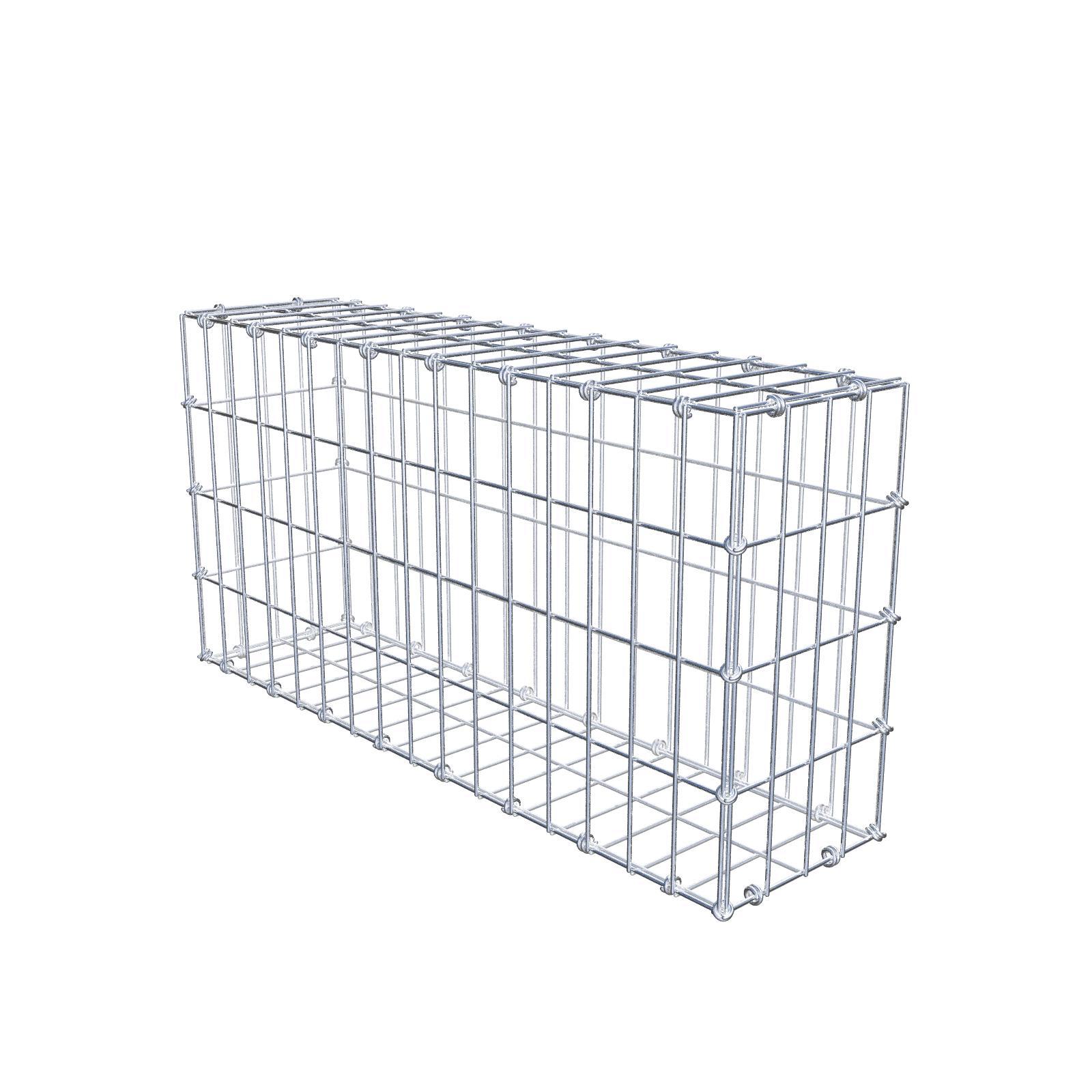 Gabion 80 cm x 40 cm x 20 cm (dł. x wys. x gł.), rozmiar oczek 5 x 10 cm, pierścień spiralny