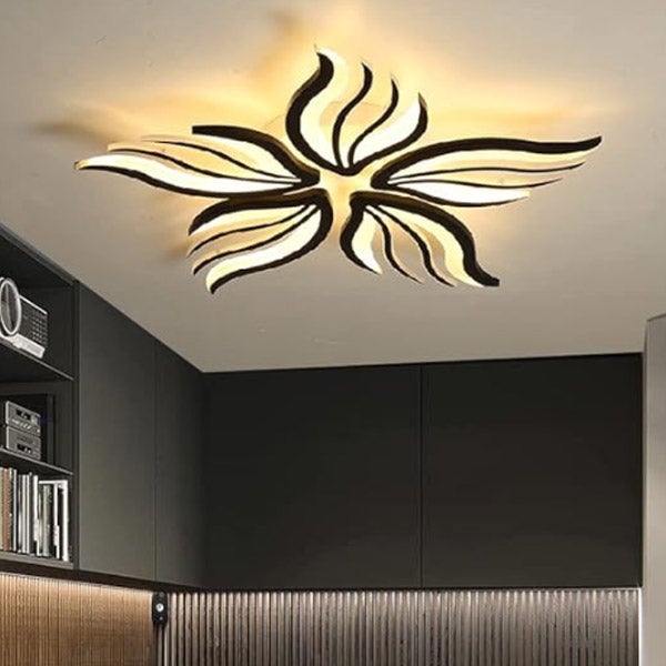 Nowoczesna lampa sufitowa LED o ciepłej barwie światła 3000 K, ściemnialne oświetlenie wpuszczane do sypialni i salonu, akrylowy żyrandol