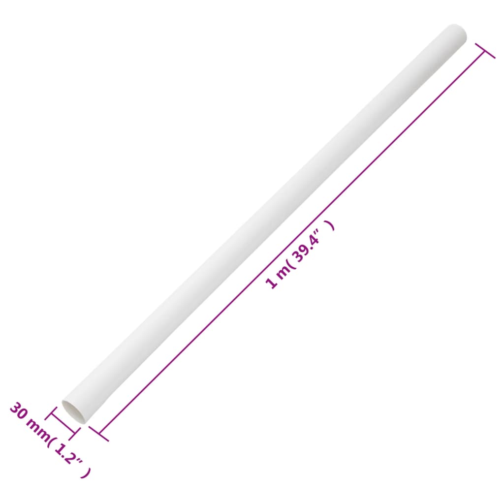 Goulotte de câble avec pinces en PVC, Ø32 mm, 10 m - 8