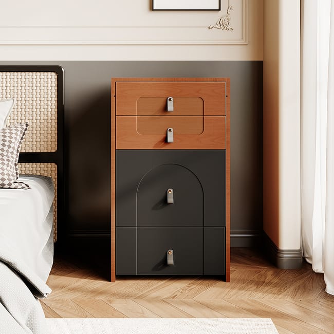 Comodino Con Specchio E 3 Cassetti - In Vetro E MDF, 30x30x60cm, Moderno E Funzionale - Foto 13