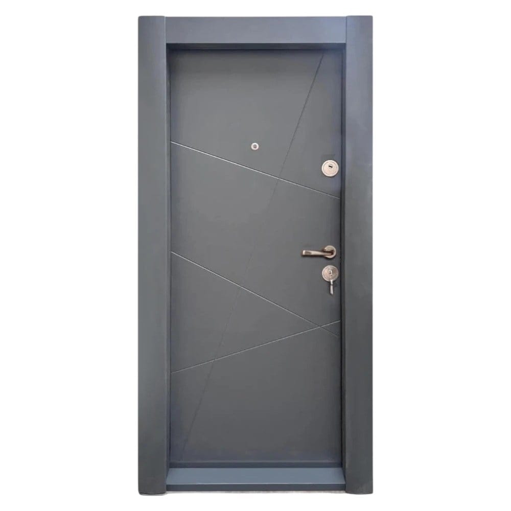 Usa metalica de apartament cu izolatie Novo Doors First Class NDS15, Deschidere Stanga, Dimensiune 200X88 cm, Tabla 1.2 mm, Gri antracit