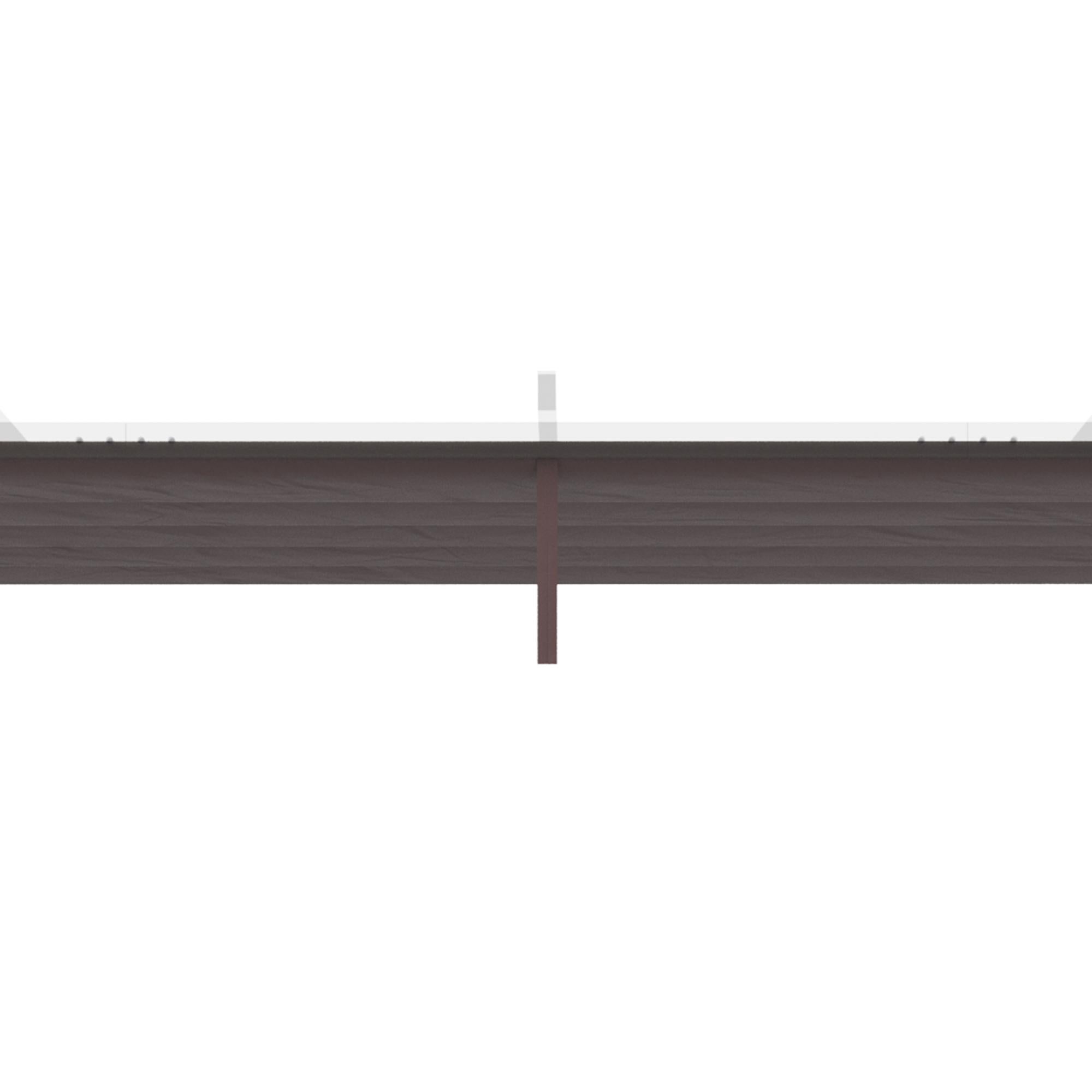 Cubierta para pérgola toldo retráctil Outsunny 350x250 cm café - 7