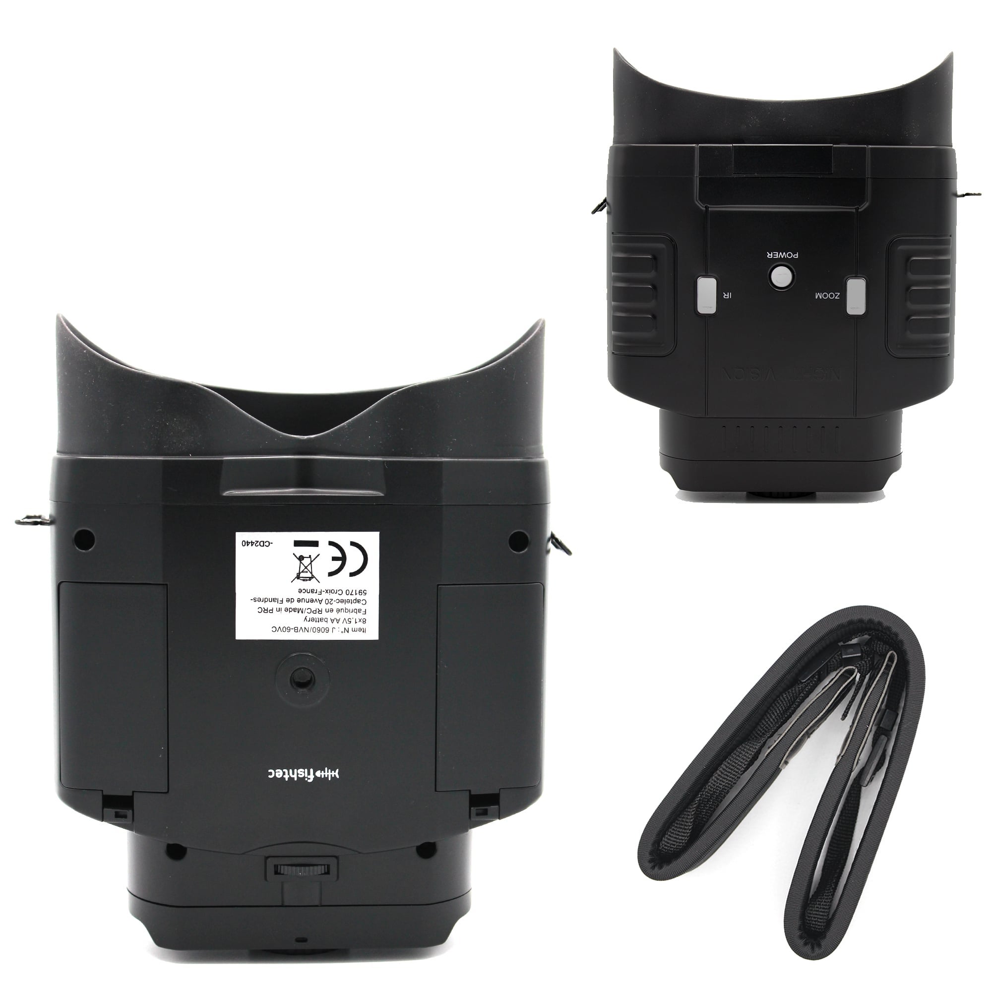 Binocolo per visione notturna a infrarossi FISHTEC, Portata 300 m, Registrazione foto e video, Zoom digitale, Custodia inclusa. - 4