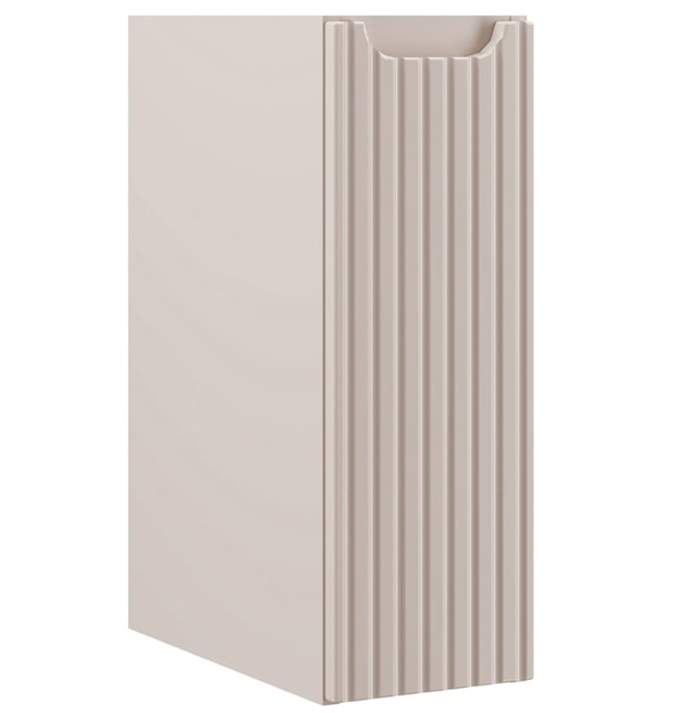 Szafka łazienkowa NOVA 20 cm kaszmir pod blat wisząca ryflowany front 1 drzwi