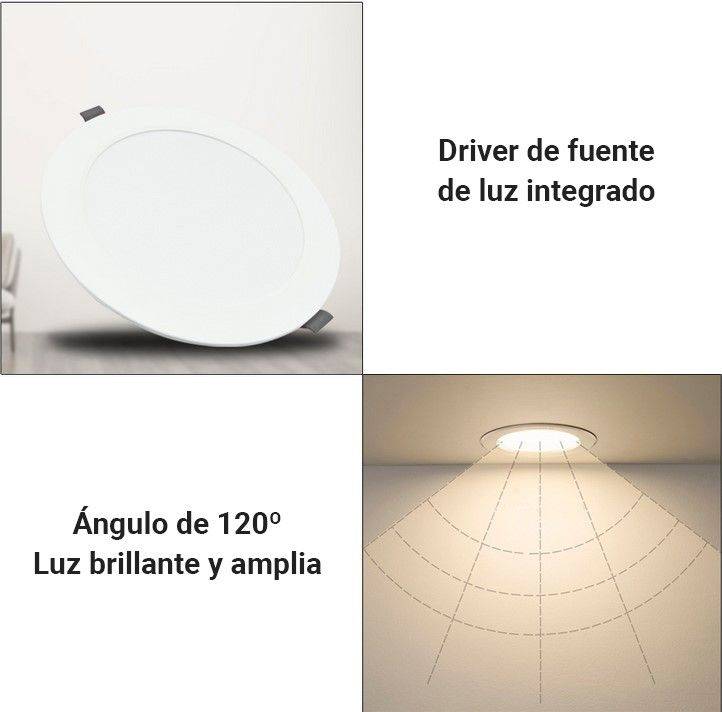 Downlight LED redondo de embutir 6W - Corte Ø95mm | Leroy Merlin