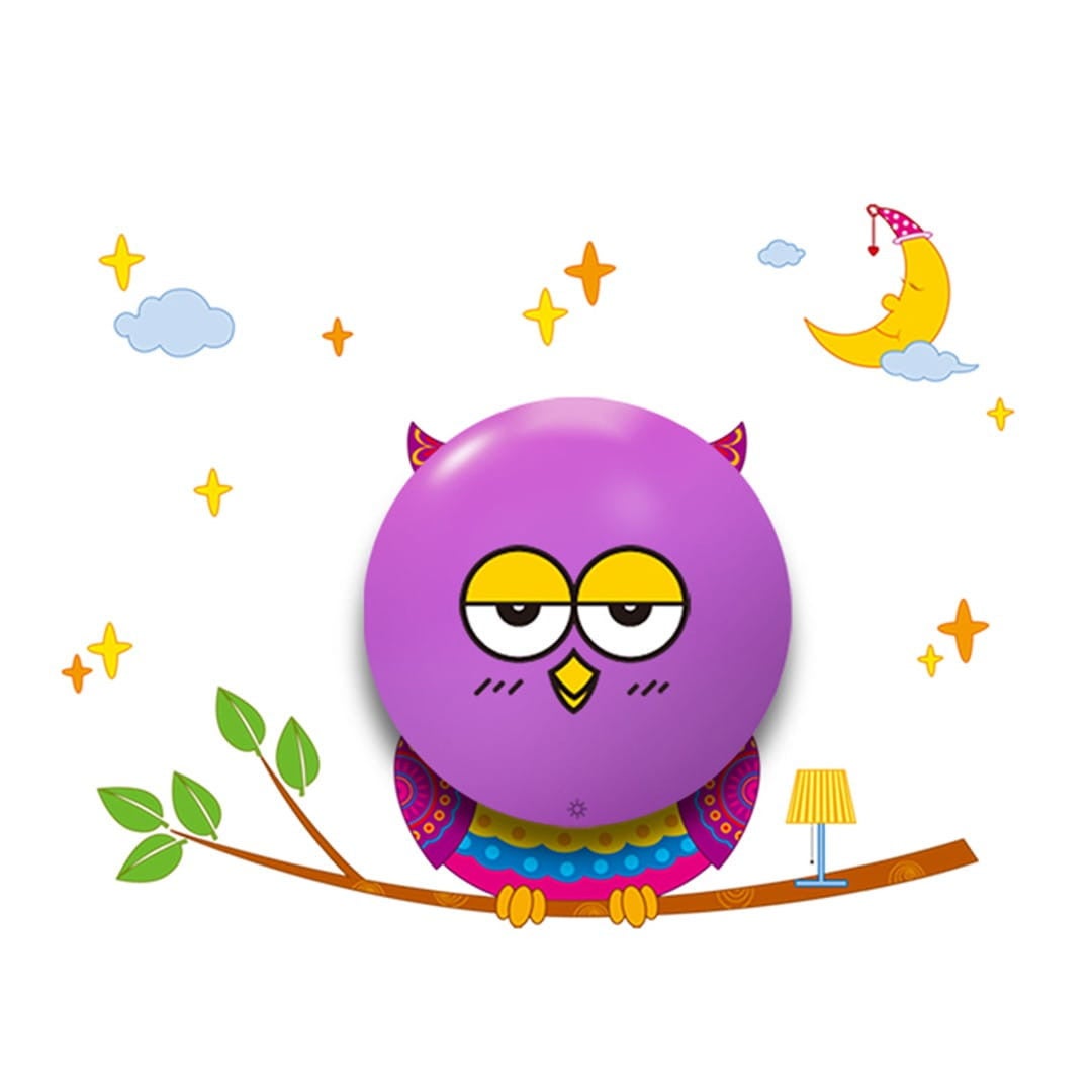 Kinkiet ścienny Owl różowy LED 0.6W do pokoju dziecka IP20 Milagro