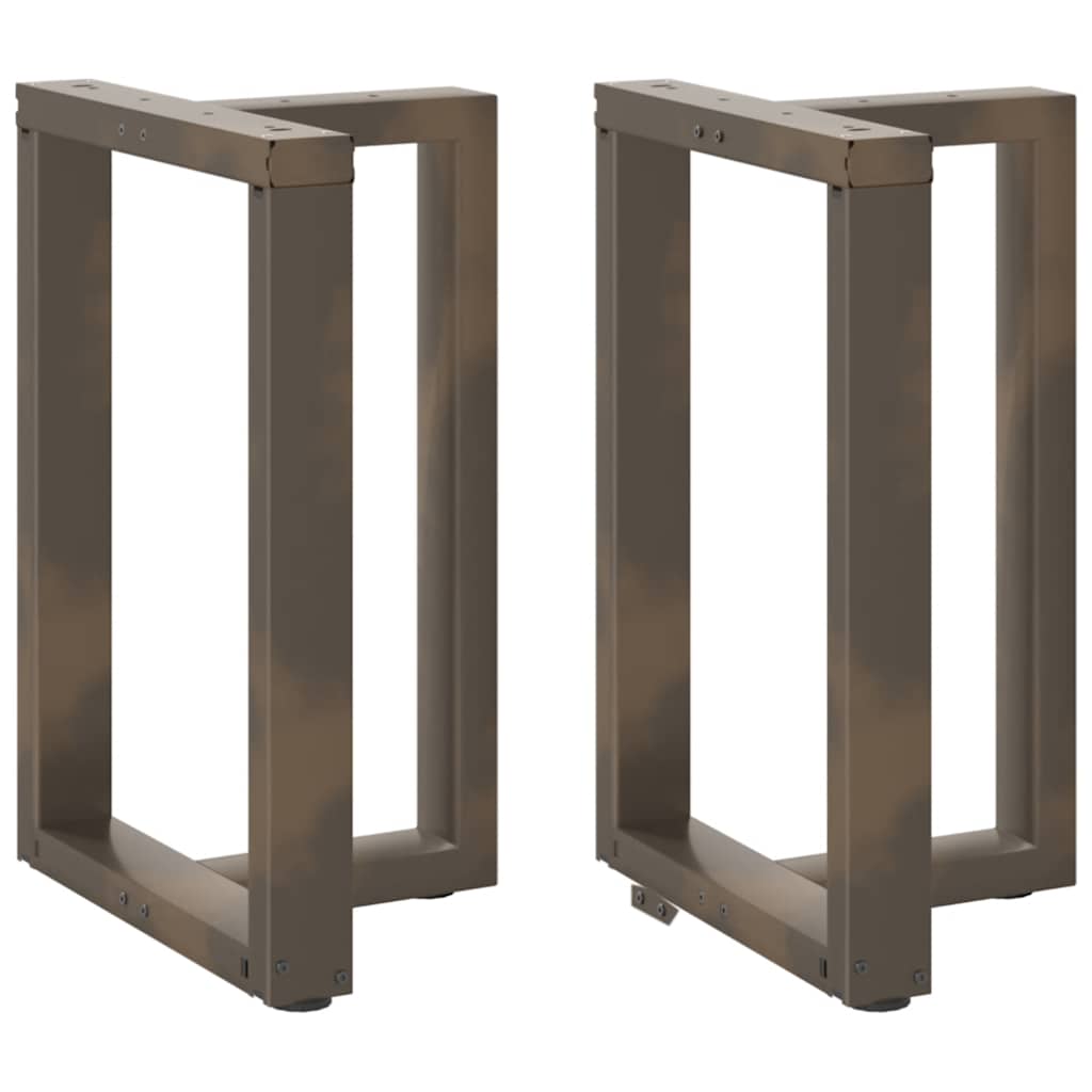 Nogi do stołu jadalnego w kształcie litery T 2 szt. Czarne 60x35x(72-73) cm Stal vidaXL