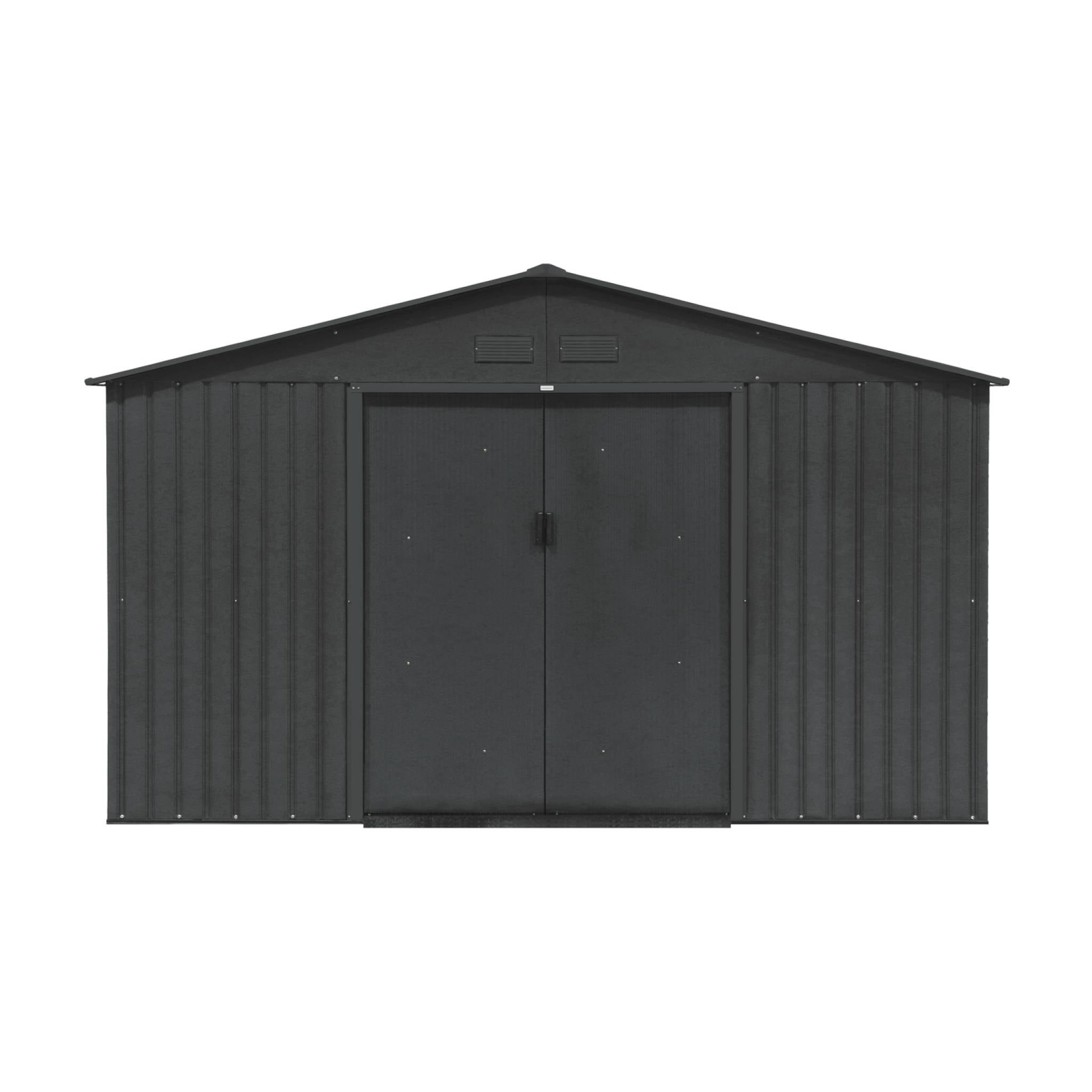 Caseta de jardín, 10.85m², Boulonnais, Antracita, 330x308x166 cm - 4