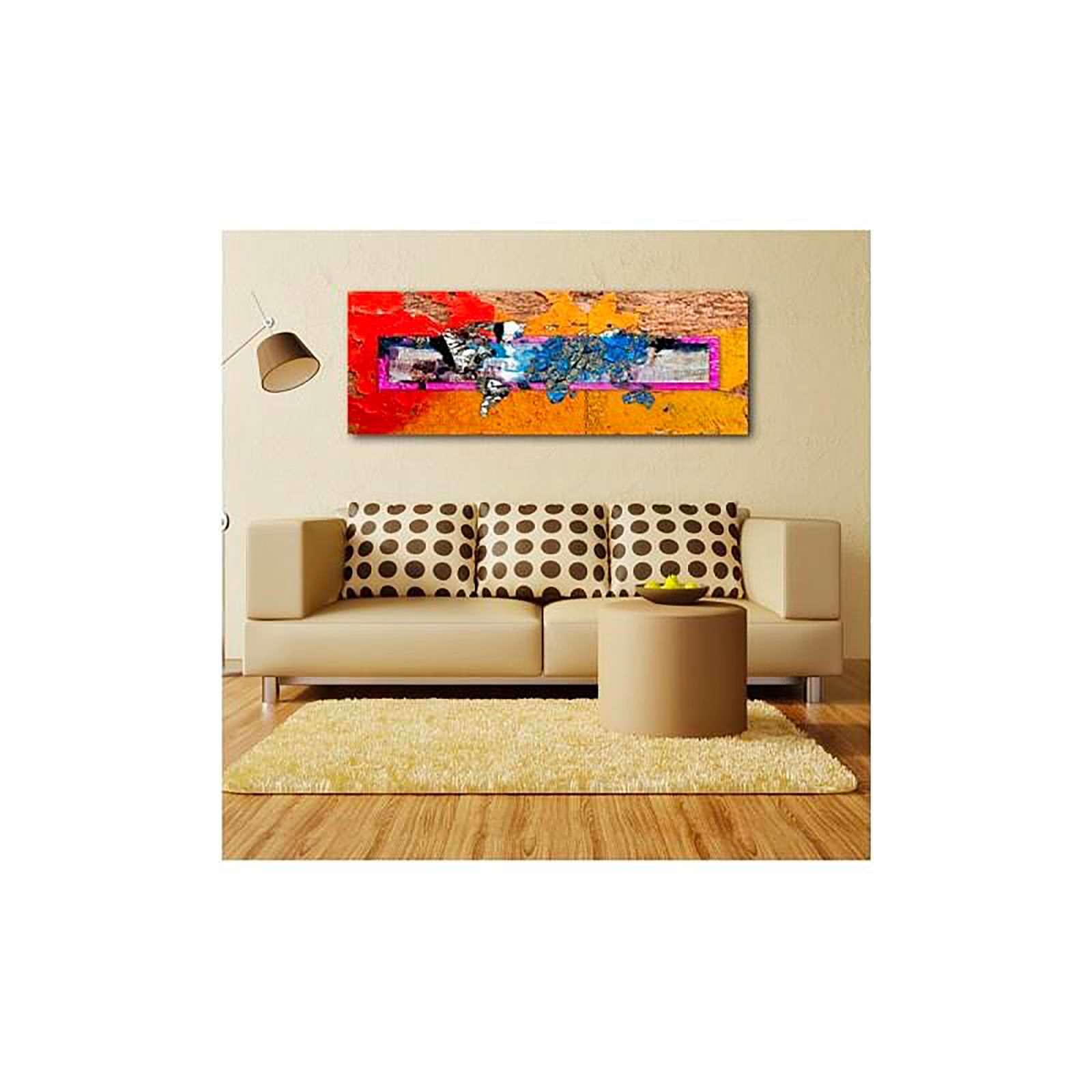 Tableau monde carte murale - 120 x 40 cm - 3