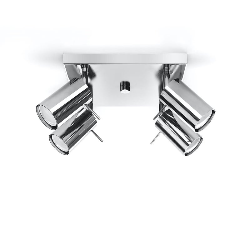 Lampa sufitowa wisząca Ring chromowana 4xGU10x40W reflektory regulowane wym: 25 x 25 cm metal Sollux Lighting