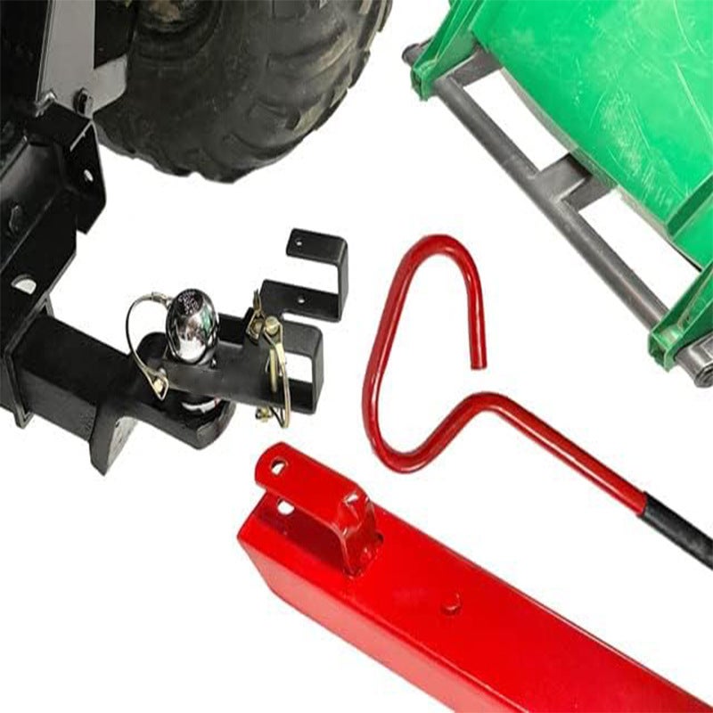 Hasaller Récepteur Attelage Poubelles Acier Carbone - Adaptateur Remorquage Tracteur Jardin
