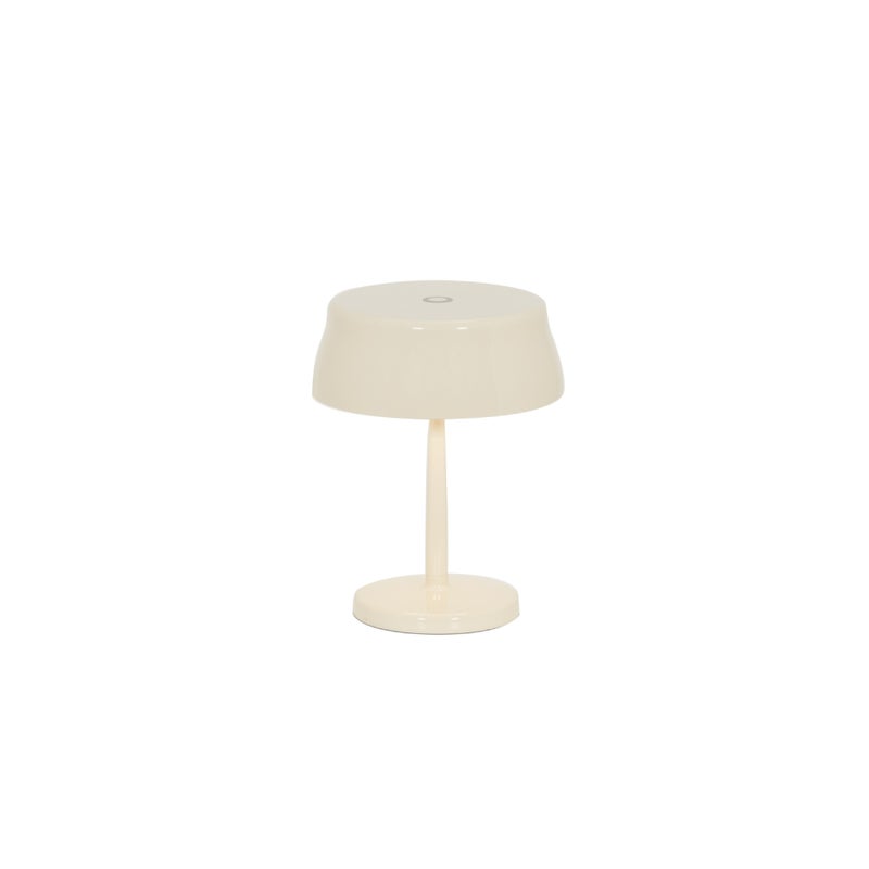 Lampa stołowa LED Zafferano SISTER LIGHT MINI Wi-Fi Smart w kolorze kości słoniowej, ładowalna i ściemnialna