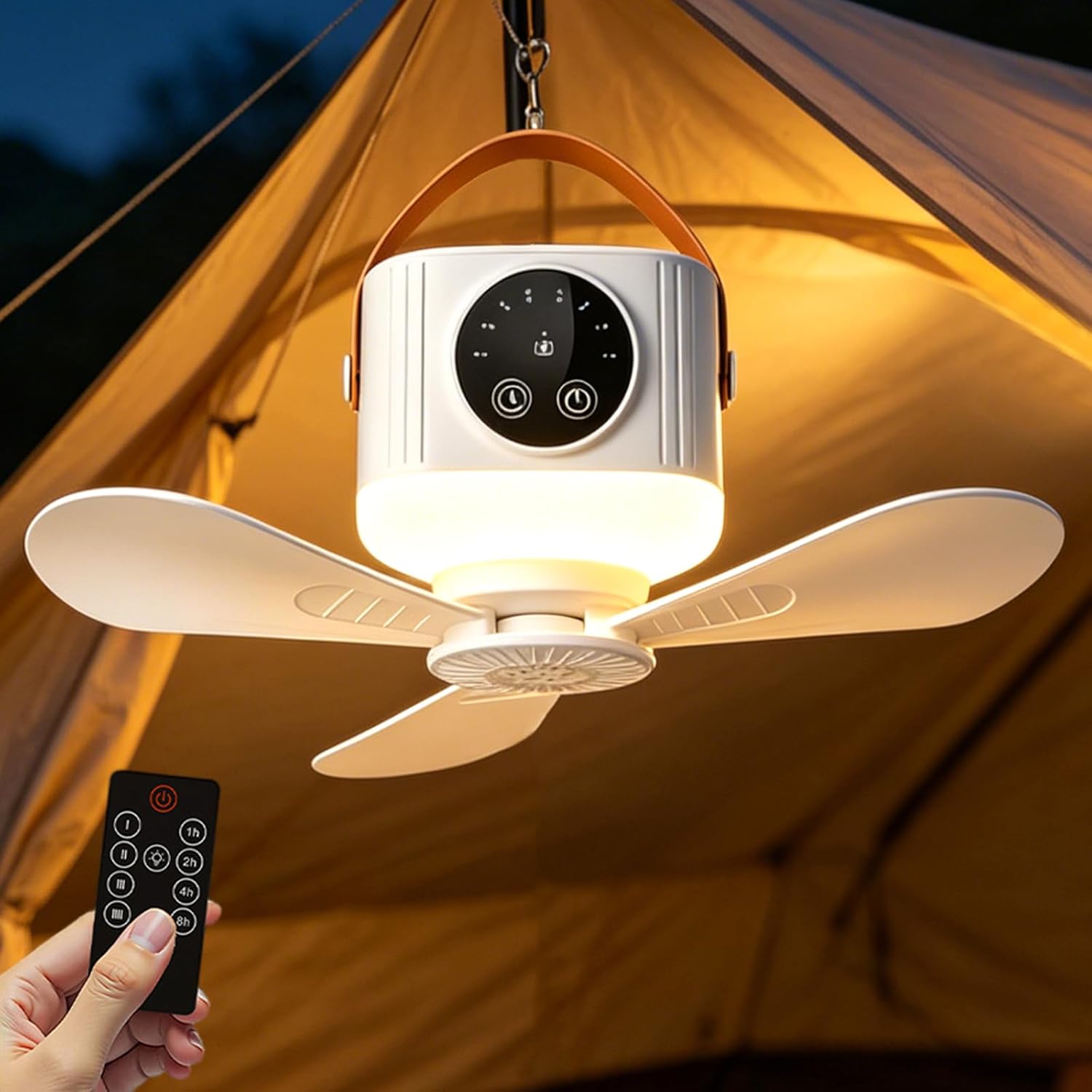 Ventilateur De Camping Lumière, Ventilateur Plafond Avec Lumière Et — free download