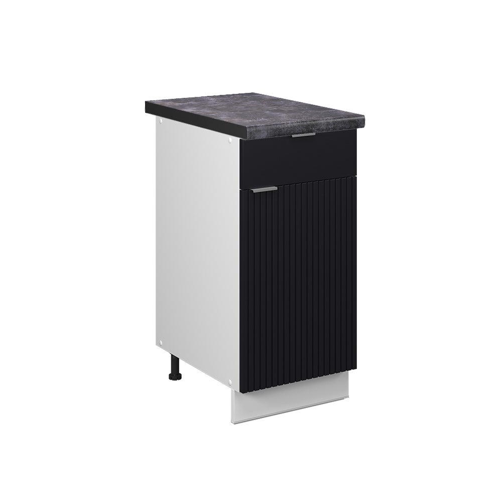 Vicco Szafka dolna do kuchni Fame-Line, Czarne paski, 40 cm , BP Antracyt