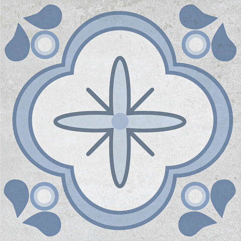 Piastrella da Pavimento Opaco CERTECA MONSERRATE Effetto Idraulico Blu | 33,5x33,5 (Confezione da 13 unità = 1,46 m2) - 5