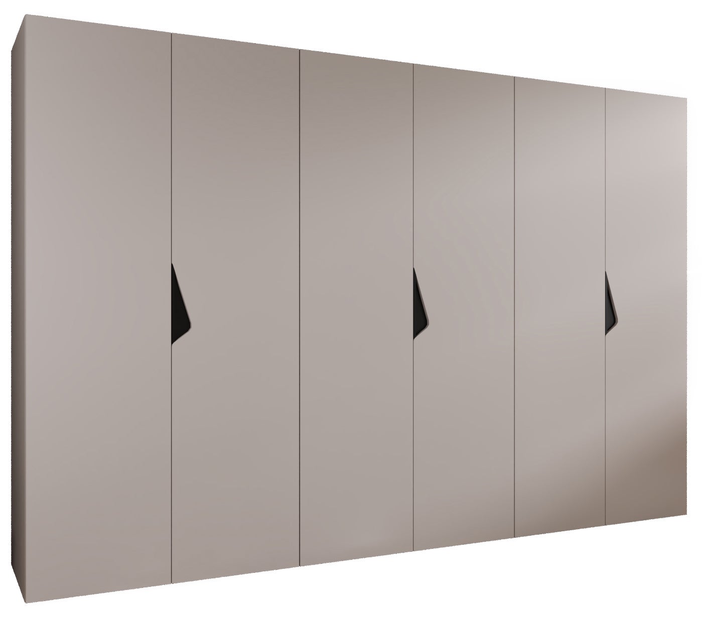 Szafa uchylna otwierana Sandi 1 300 (100x3) x 52 x 202 cm kaszmir + u. Czarny Abiks Meble