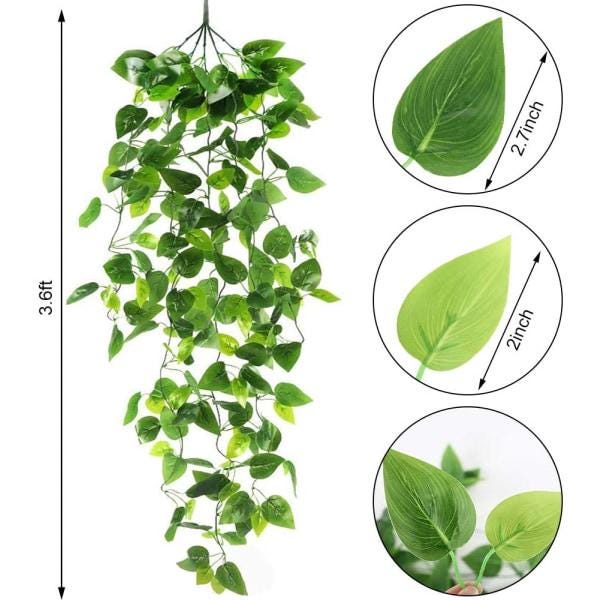 Best Artificial – Pianta Di Edera Inglese Artificiale – Tralcio Da 210 Cm Con 80 Foglie – 2 Toni Autunnali