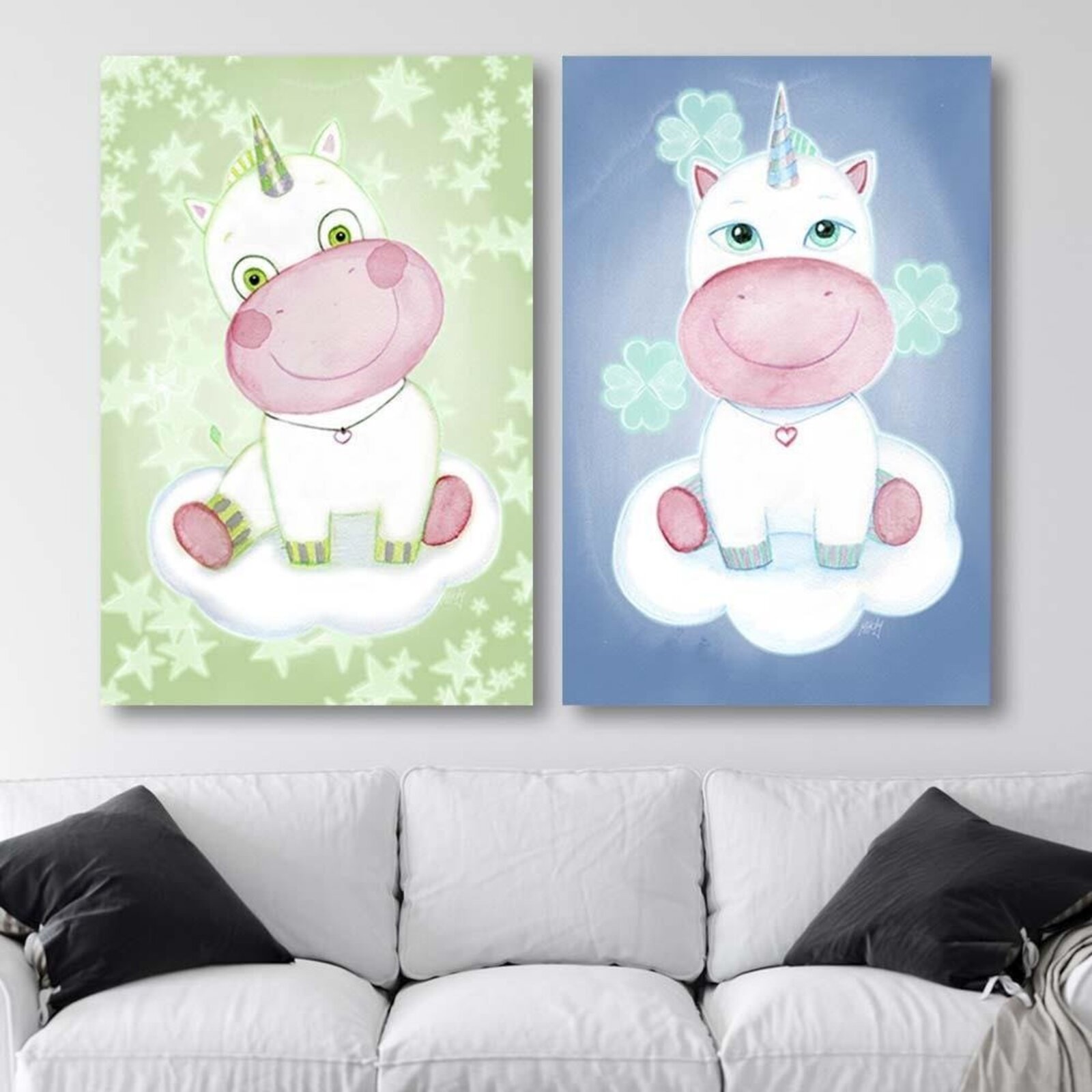 Tableau licorne pour les enfants - 40 x 60 cm - 4