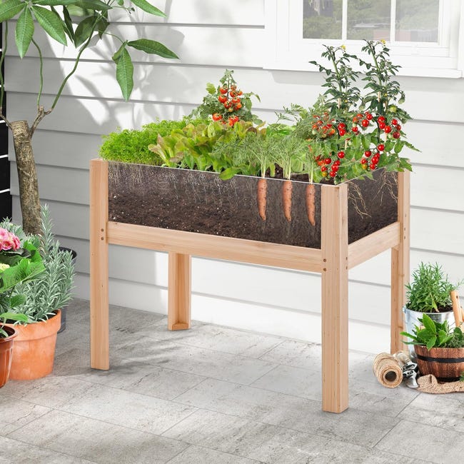 Lot de 5 jardinières - ensemble de 5 carrés potagers - forme personnalisable - bois de sapin pré-huilé Lot de 5 jardinières - ensemble de 5 carrés potagers - forme personnalisable - bois de sapin pré-huilé