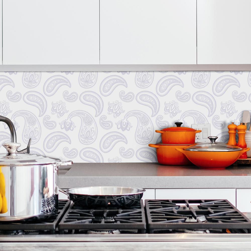 Salpicadero de cocina adhesivo estampado floral - 200 x 50 cm