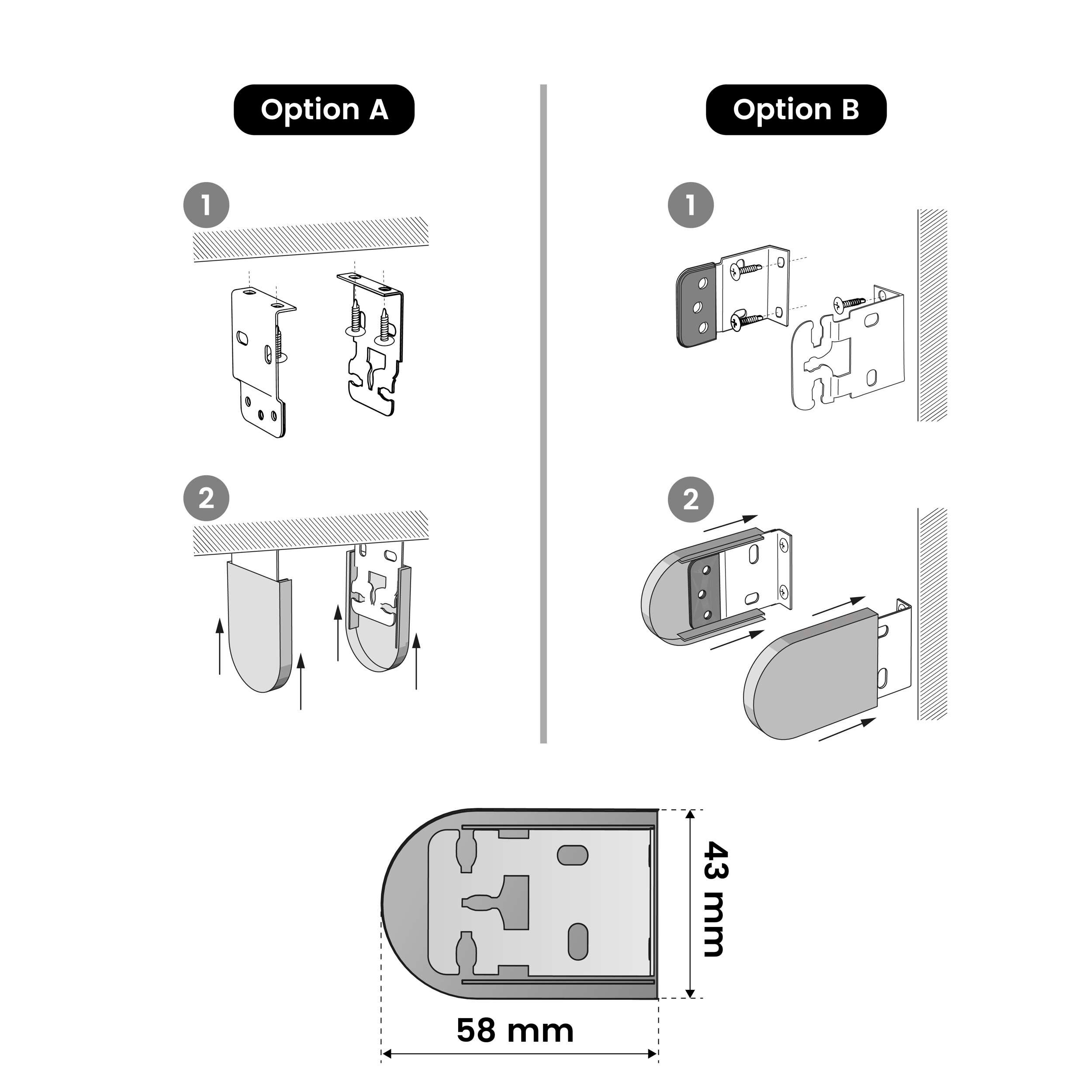 estores de tela Blackout e isolamento térmico estores de rolo com tecido técnico Branco 180 x 250 cm - 6