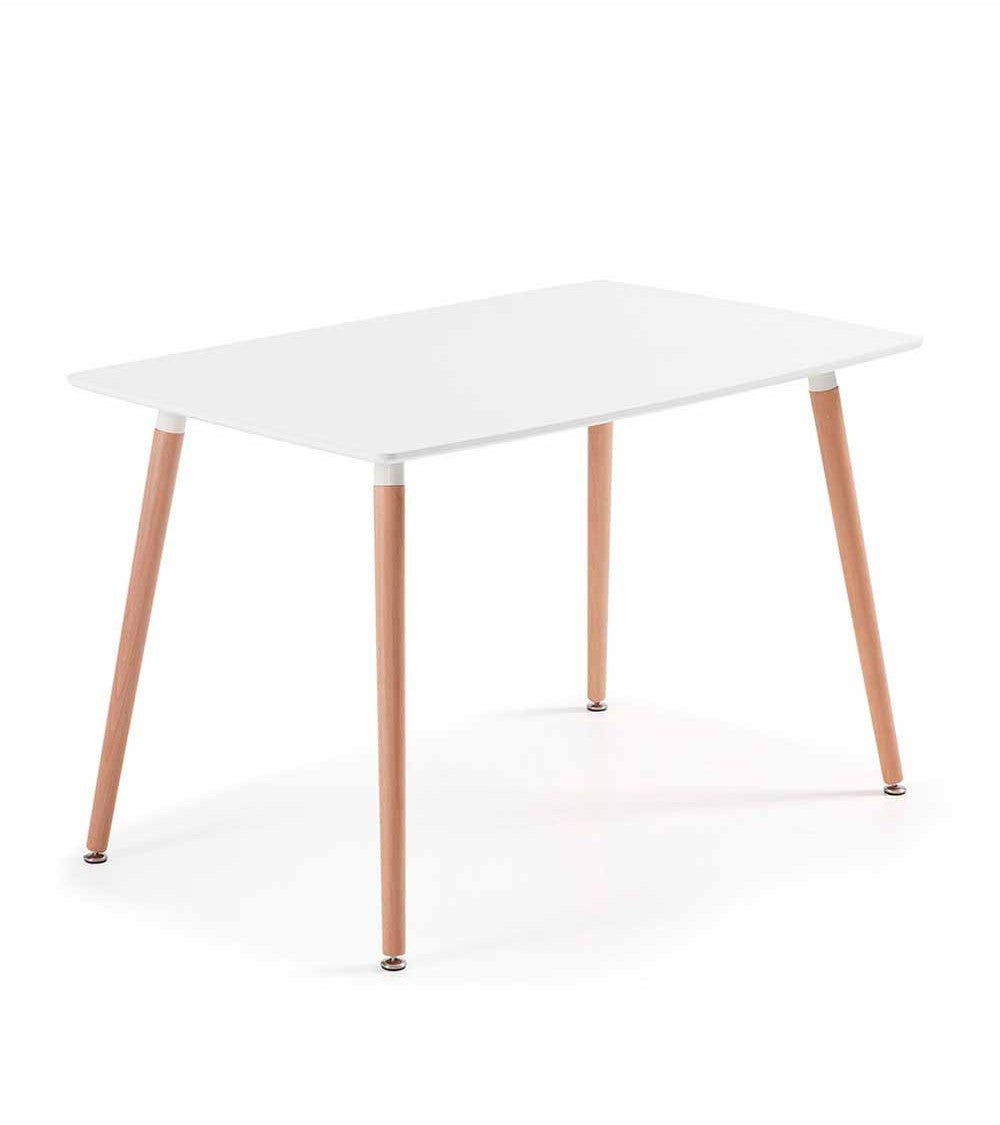 Mesa comedor Nórdica en color blanco rectangular multifunción 120X80 cm - 6