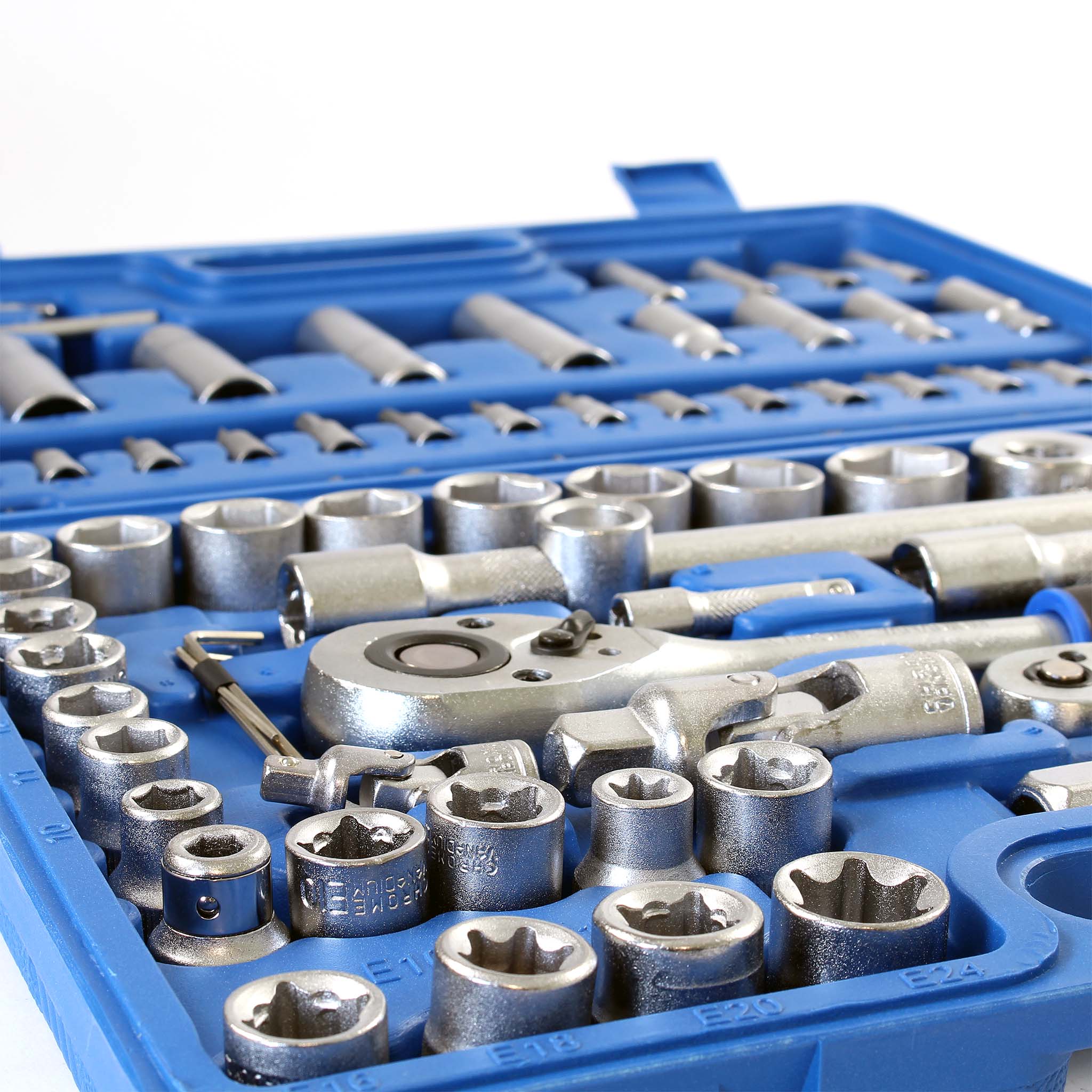 Jeu de clés à douilles 108 pcs. Coffret à cliquet Entraînement 1/2