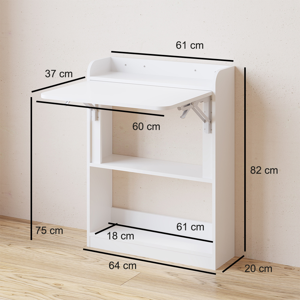 Tavolo Computer Piegabile Scrivania Pieghevole Legno 80x40cm