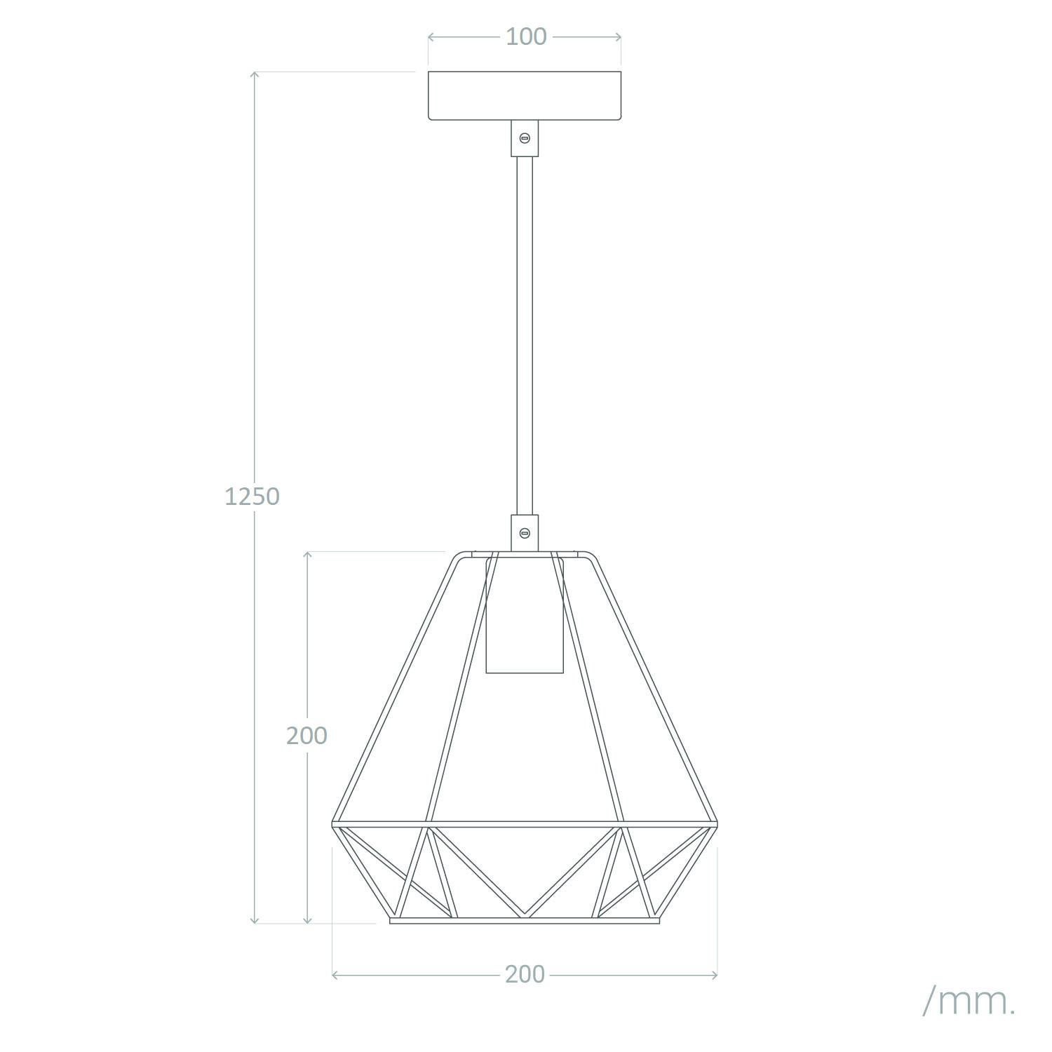 Lustre Suspension Métal Sardo, Blanc, Métal, E27, IP20, 1250 mm x 200 mm x 200 mm - 5