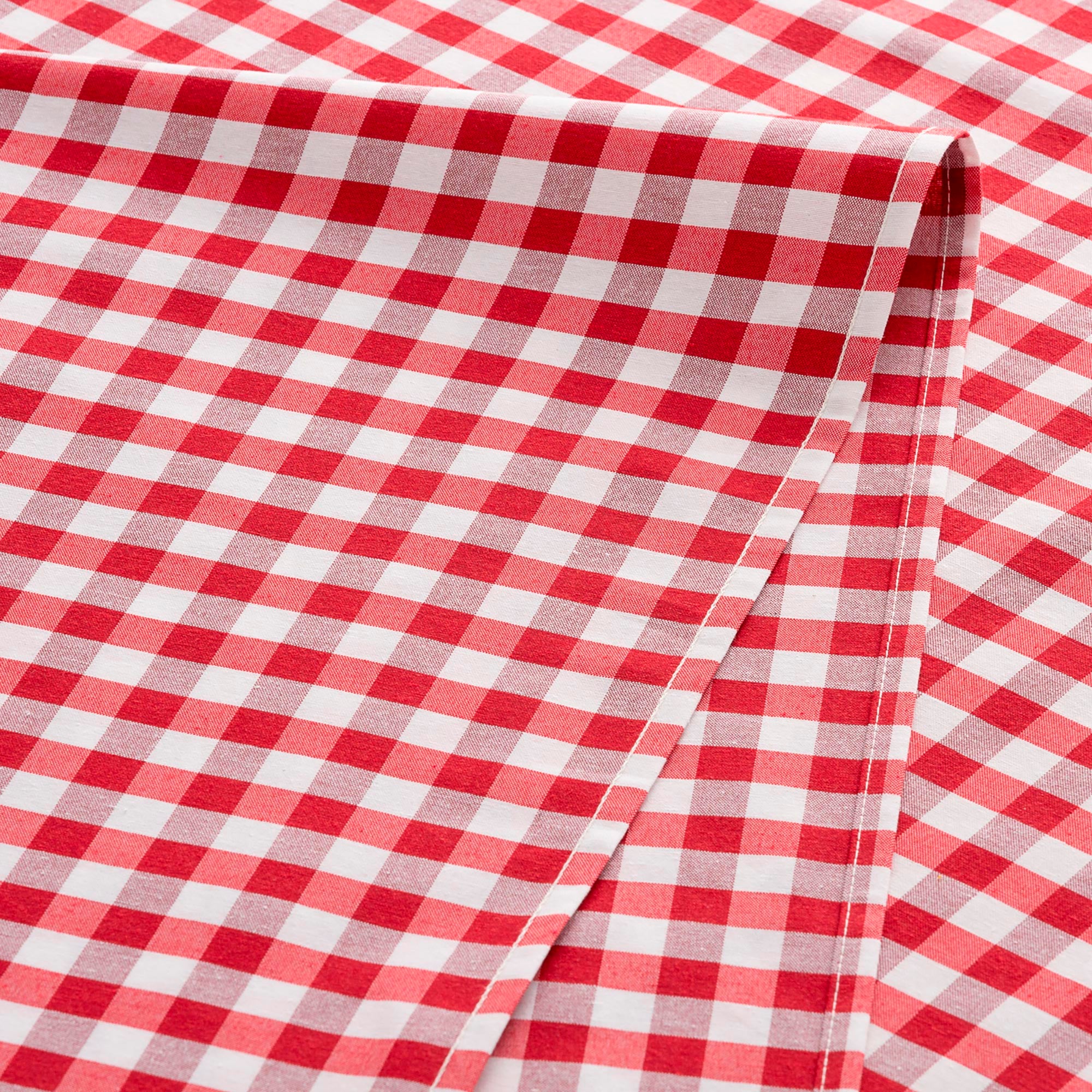 Tecido de algodão aos quadrados Vichy a metro 280 cm vermelho (corte contínuo) - 2