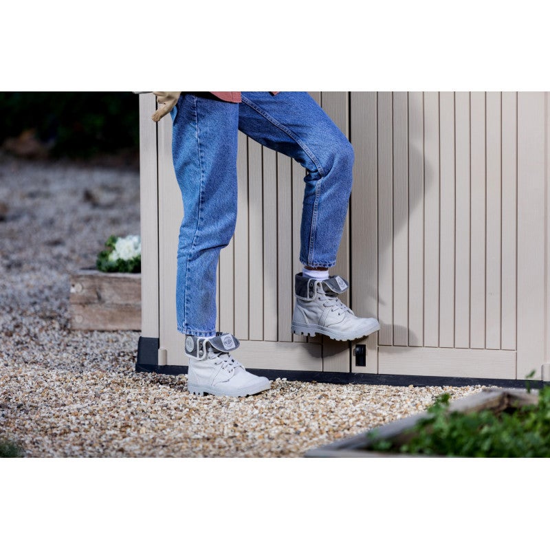 Armadio Porta Attrezzi da Giardino 130x110x74 cm in Resina Keter Store It Out Midi Beige - 4