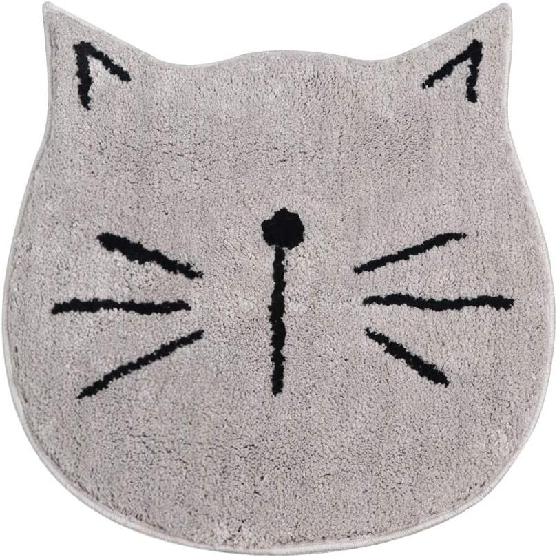 Tapis De Bain Extra Absorbant Motif Chat 50x80 Cm - Antidérapant, Lavable En Machine - Pour Salle De Bain, Cuisine, Entrée