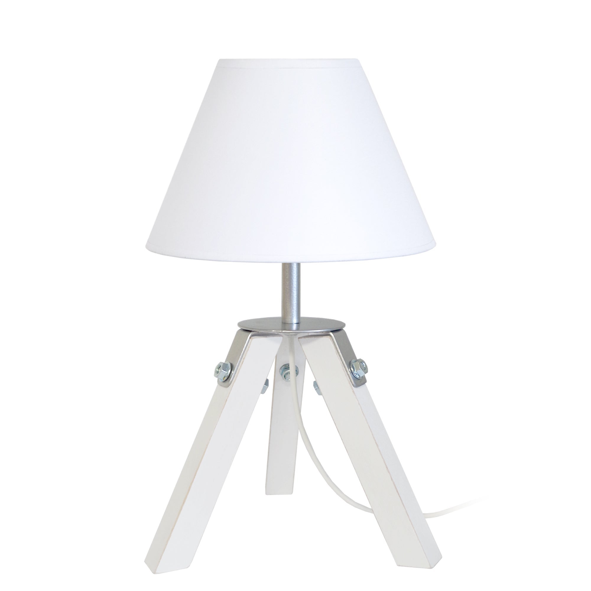 Lámpara de noche tosel ,madera,blanco , a30xd19xp19cm