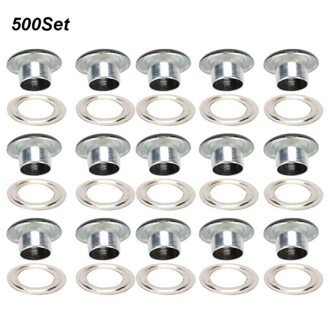 500 set di occhielli con fibbia metallica per scarpe, pelle, borse fai da te | Leroy Merlin 500 set di occhielli con fibbia metallica per scarpe, pelle, borse fai da te | Leroy Merlin