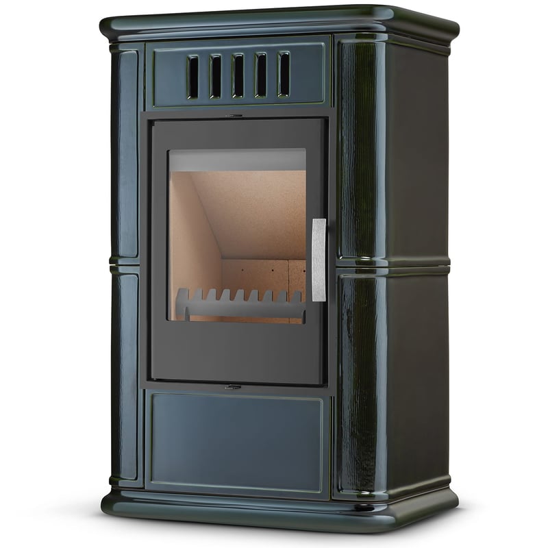 Piec kominek kaflowy piecyk koza wkład kominkowy OLBIA Olive 7,5 kW z dolotem powietrza