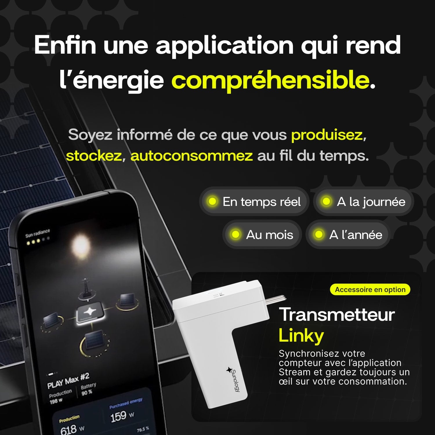 Sunology PLAY Max - Panneau solaire 450W bifacial avec batterie hybride & modulaire 700Wh – Station solaire livrée totalement assemblée - 5