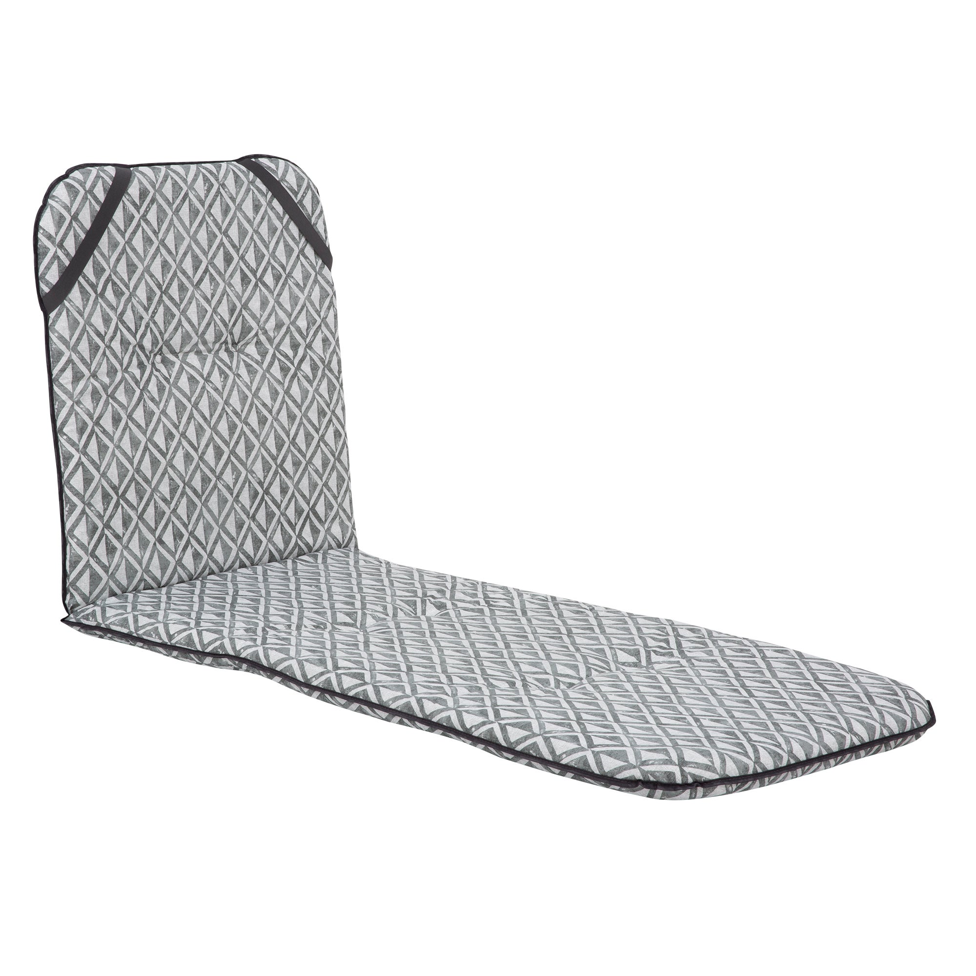 Poduszka na łóżko ogrodowe 193 cm Classic Liege geometryczny jasnoszary PATIO - 2